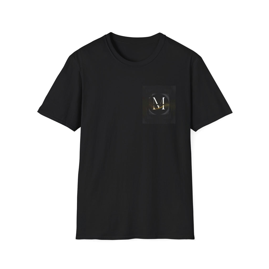 Monogram 'M' Graphic T-Shirt — Elegant Black & Gold Initial Tee