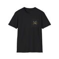 Monogram 'M' Graphic T-Shirt — Elegant Black & Gold Initial Tee