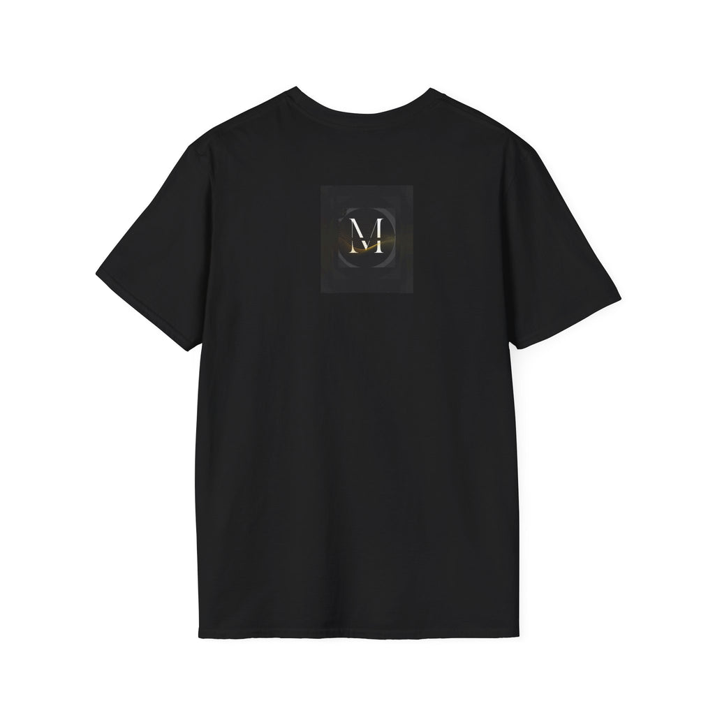 Monogram 'M' Graphic T-Shirt — Elegant Black & Gold Initial Tee