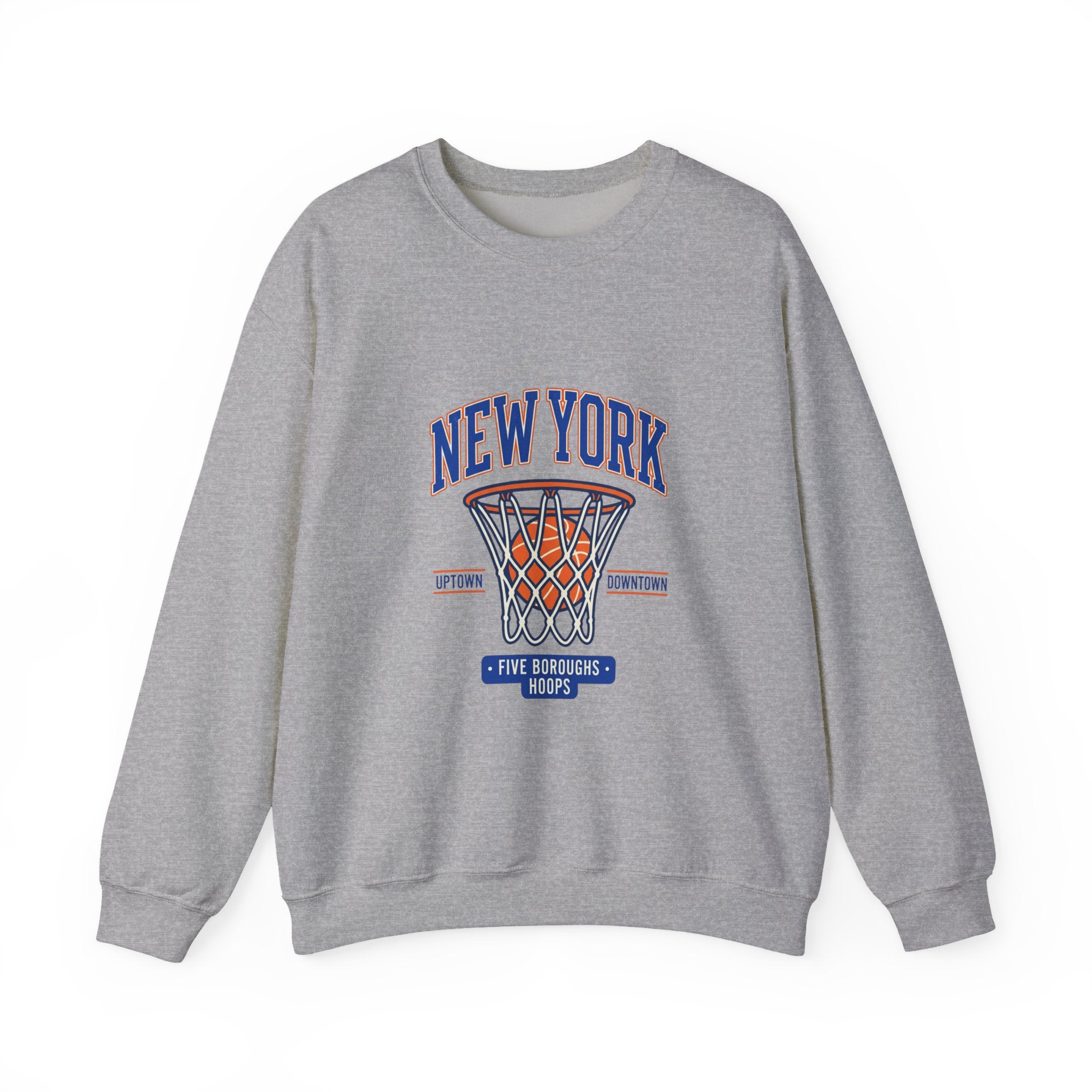 New York Basketball Hoop Crewneck Sweatshirt | Vintage NYC Streetwear
