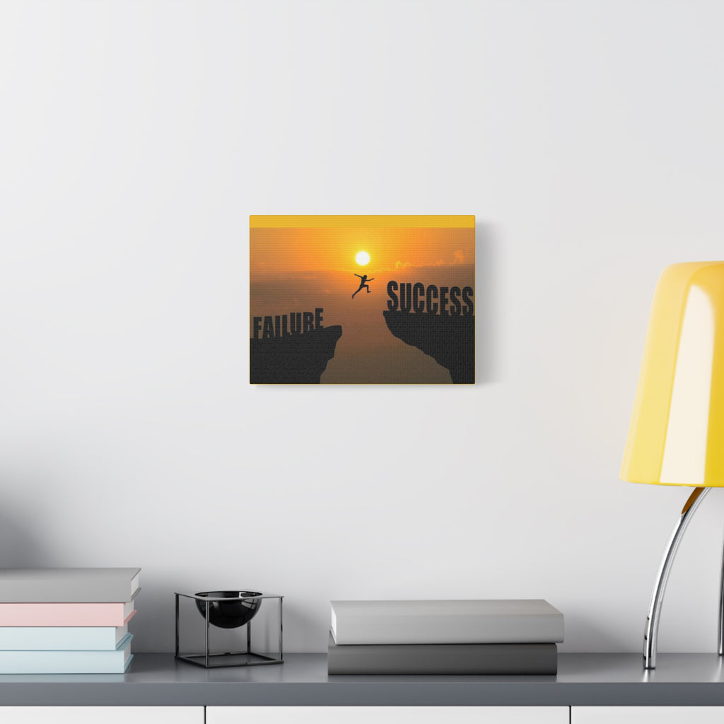 Canvas Wall Art — 'From Failure to Success' Motivational Sunset Print