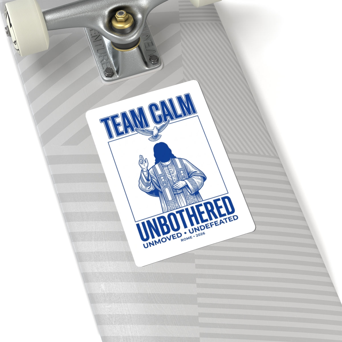 Team Calm Unbothered Sticker | Pope‑coded, Quiet Power, Divine Symbolism