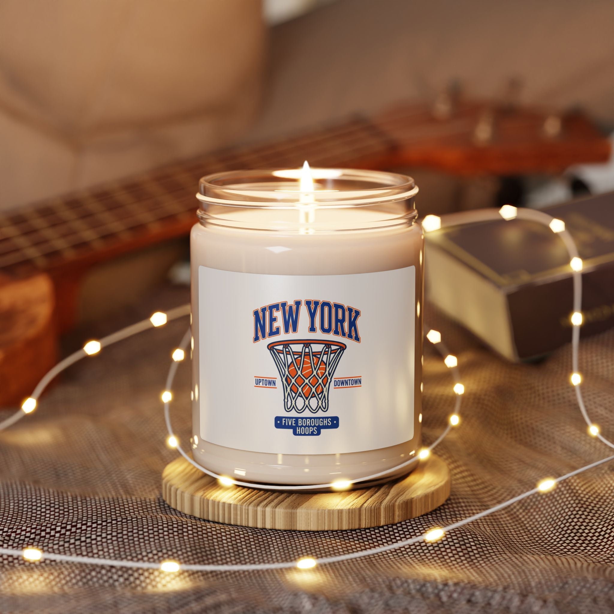 New York Basketball Hoop Candle, vintage city pride | 9oz soy jar